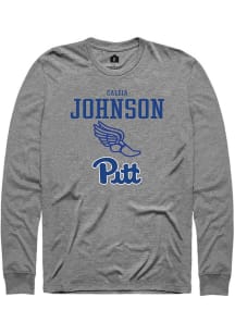 Caleia Johnson  Pitt Panthers Graphite Rally NIL Sport Icon Long Sleeve T Shirt