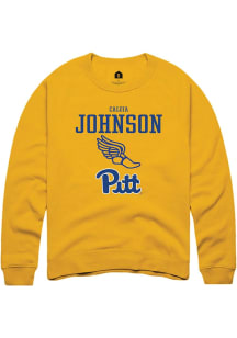 Caleia Johnson  Rally Pitt Panthers Mens Gold NIL Sport Icon Long Sleeve Crew Sweatshirt