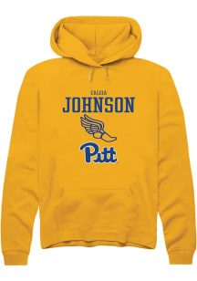 Caleia Johnson  Rally Pitt Panthers Mens Gold NIL Sport Icon Long Sleeve Hoodie