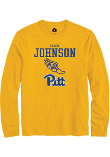 Caleia Johnson  Pitt Panthers Gold Rally NIL Sport Icon Long Sleeve T Shirt