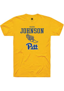 Caleia Johnson  Pitt Panthers Gold Rally NIL Sport Icon Short Sleeve T Shirt