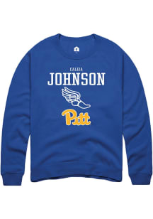 Caleia Johnson  Rally Pitt Panthers Mens Blue NIL Sport Icon Long Sleeve Crew Sweatshirt