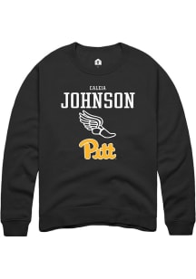 Caleia Johnson  Rally Pitt Panthers Mens Black NIL Sport Icon Long Sleeve Crew Sweatshirt