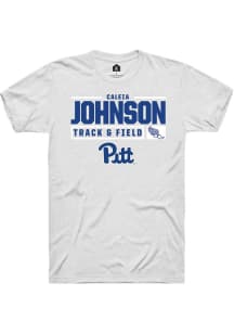 Caleia Johnson  Pitt Panthers White Rally NIL Stacked Box Short Sleeve T Shirt