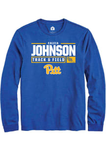 Caleia Johnson  Pitt Panthers Blue Rally NIL Stacked Box Long Sleeve T Shirt