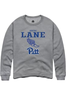 Endeyah Lane  Rally Pitt Panthers Mens Graphite NIL Sport Icon Long Sleeve Crew Sweatshirt