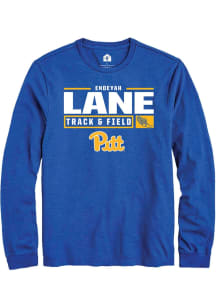 Endeyah Lane  Pitt Panthers Blue Rally NIL Stacked Box Long Sleeve T Shirt