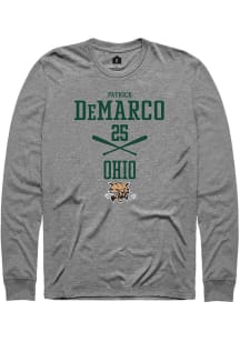 Patrick DeMarco  Ohio Bobcats Graphite Rally NIL Sport Icon Long Sleeve T Shirt
