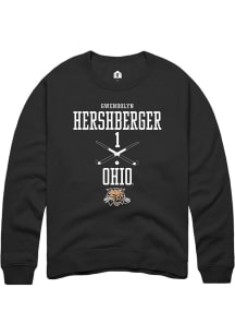 Gwendolyn Hershberger  Rally Ohio Bobcats Mens Black NIL Sport Icon Long Sleeve Crew Sweatshirt