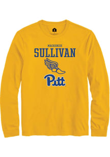 Mackenzie Sullivan  Pitt Panthers Gold Rally NIL Sport Icon Long Sleeve T Shirt