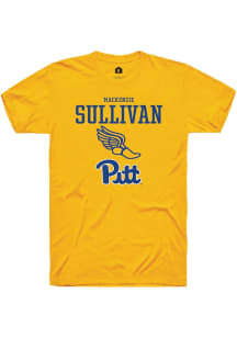 Mackenzie Sullivan  Pitt Panthers Gold Rally NIL Sport Icon Short Sleeve T Shirt