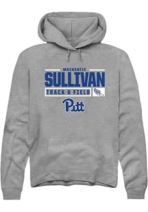 Mackenzie Sullivan  Rally Pitt Panthers Mens Graphite NIL Stacked Box Long Sleeve Hoodie