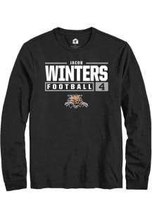 Jacob Winters  Ohio Bobcats Black Rally NIL Stacked Box Long Sleeve T Shirt