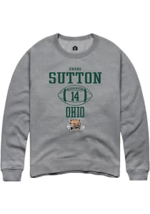 Kwame Sutton  Rally Ohio Bobcats Mens Graphite NIL Sport Icon Long Sleeve Crew Sweatshirt