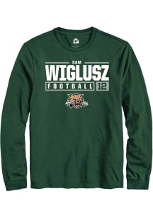 Sam Wiglusz  Ohio Bobcats Green Rally NIL Stacked Box Long Sleeve T Shirt