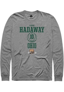 Aidan Hadaway  Ohio Bobcats Graphite Rally NIL Sport Icon Long Sleeve T Shirt