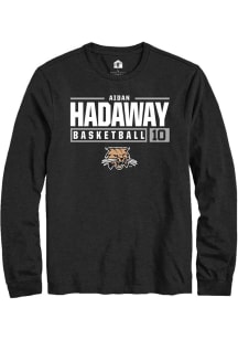 Aidan Hadaway  Ohio Bobcats Black Rally NIL Stacked Box Long Sleeve T Shirt