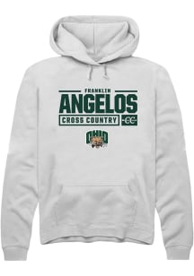 Franklin Angelos  Rally Ohio Bobcats Mens White NIL Stacked Box Long Sleeve Hoodie