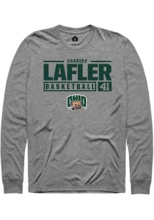 Cassidy Lafler  Ohio Bobcats Graphite Rally NIL Stacked Box Long Sleeve T Shirt