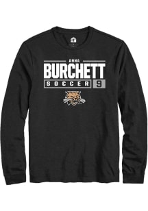 Anna Burchett  Ohio Bobcats Black Rally NIL Stacked Box Long Sleeve T Shirt
