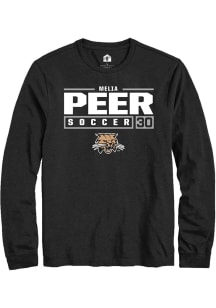 Melia Peer  Ohio Bobcats Black Rally NIL Stacked Box Long Sleeve T Shirt