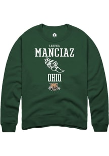 Larissa Manciaz  Rally Ohio Bobcats Mens Green NIL Sport Icon Long Sleeve Crew Sweatshirt