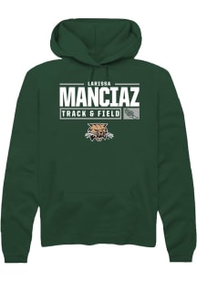 Larissa Manciaz  Rally Ohio Bobcats Mens Green NIL Stacked Box Long Sleeve Hoodie