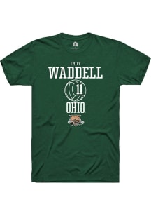 Emily Waddell  Ohio Bobcats Green Rally NIL Sport Icon Short Sleeve T Shirt