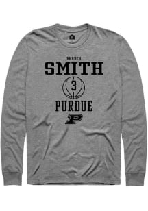 Braden Smith  Purdue Boilermakers Graphite Rally NIL Sport Icon Long Sleeve T Shirt