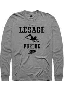 Lance Lesage  Purdue Boilermakers Graphite Rally NIL Sport Icon Long Sleeve T Shirt
