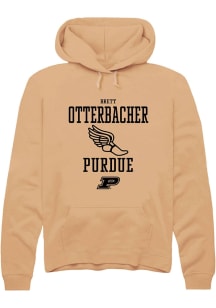 Brett Otterbacher  Rally Purdue Boilermakers Mens Gold NIL Sport Icon Long Sleeve Hoodie