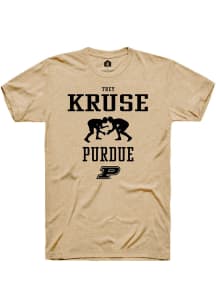 Trey Kruse  Purdue Boilermakers Gold Rally NIL Sport Icon Short Sleeve T Shirt