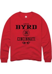 Ramiyah Byrd  Rally Cincinnati Bearcats Mens Red NIL Sport Icon Long Sleeve Crew Sweatshirt