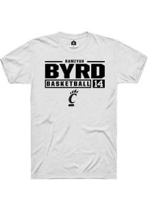Ramiyah Byrd  Cincinnati Bearcats White Rally NIL Stacked Box Short Sleeve T Shirt