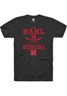 Jordy Bahl  Nebraska Cornhuskers Black Rally NIL Sport Icon Short Sleeve T Shirt