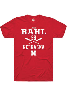 Jordy Bahl  Nebraska Cornhuskers Red Rally NIL Sport Icon Short Sleeve T Shirt