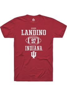 Mario Landino  Indiana Hoosiers Red Rally NIL Sport Icon Short Sleeve T Shirt
