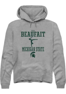 Elle Beaufait  Rally Michigan State Spartans Mens Graphite NIL Sport Icon Long Sleeve Hoodie