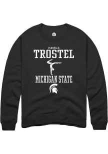 Isabella Trostel  Rally Michigan State Spartans Mens Black NIL Sport Icon Long Sleeve Crew Sweatsh..