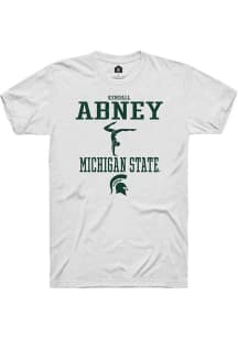 Kendall Abney  Michigan State Spartans White Rally NIL Sport Icon Short Sleeve T Shirt