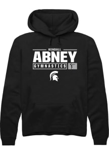 Kendall Abney  Rally Michigan State Spartans Mens Black NIL Stacked Box Long Sleeve Hoodie