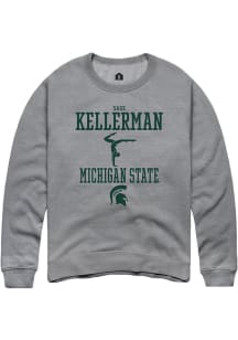 Sage Kellerman  Rally Michigan State Spartans Mens Graphite NIL Sport Icon Long Sleeve Crew Sweats..