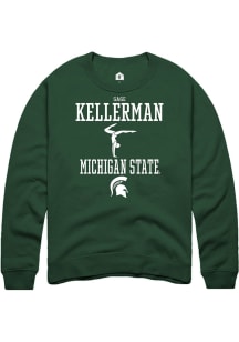 Sage Kellerman  Rally Michigan State Spartans Mens Green NIL Sport Icon Long Sleeve Crew Sweatshir..