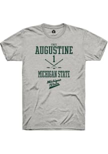 Trey Augustine  Michigan State Spartans Ash Rally NIL Sport Icon Short Sleeve T Shirt