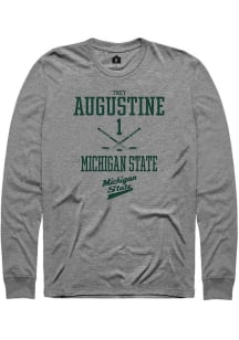 Trey Augustine  Michigan State Spartans Graphite Rally NIL Sport Icon Long Sleeve T Shirt