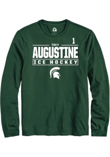 Trey Augustine  Michigan State Spartans Green Rally NIL Stacked Box Long Sleeve T Shirt