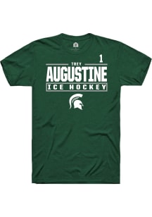 Trey Augustine  Michigan State Spartans Green Rally NIL Stacked Box Short Sleeve T Shirt