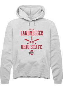 lottie landmesser  Rally Ohio State Buckeyes Mens White NIL Sport Icon Long Sleeve Hoodie