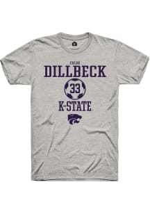 Chloe Dillbeck  K-State Wildcats Ash Rally NIL Sport Icon Short Sleeve T Shirt