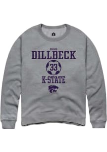 Chloe Dillbeck  Rally K-State Wildcats Mens Graphite NIL Sport Icon Long Sleeve Crew Sweatshirt